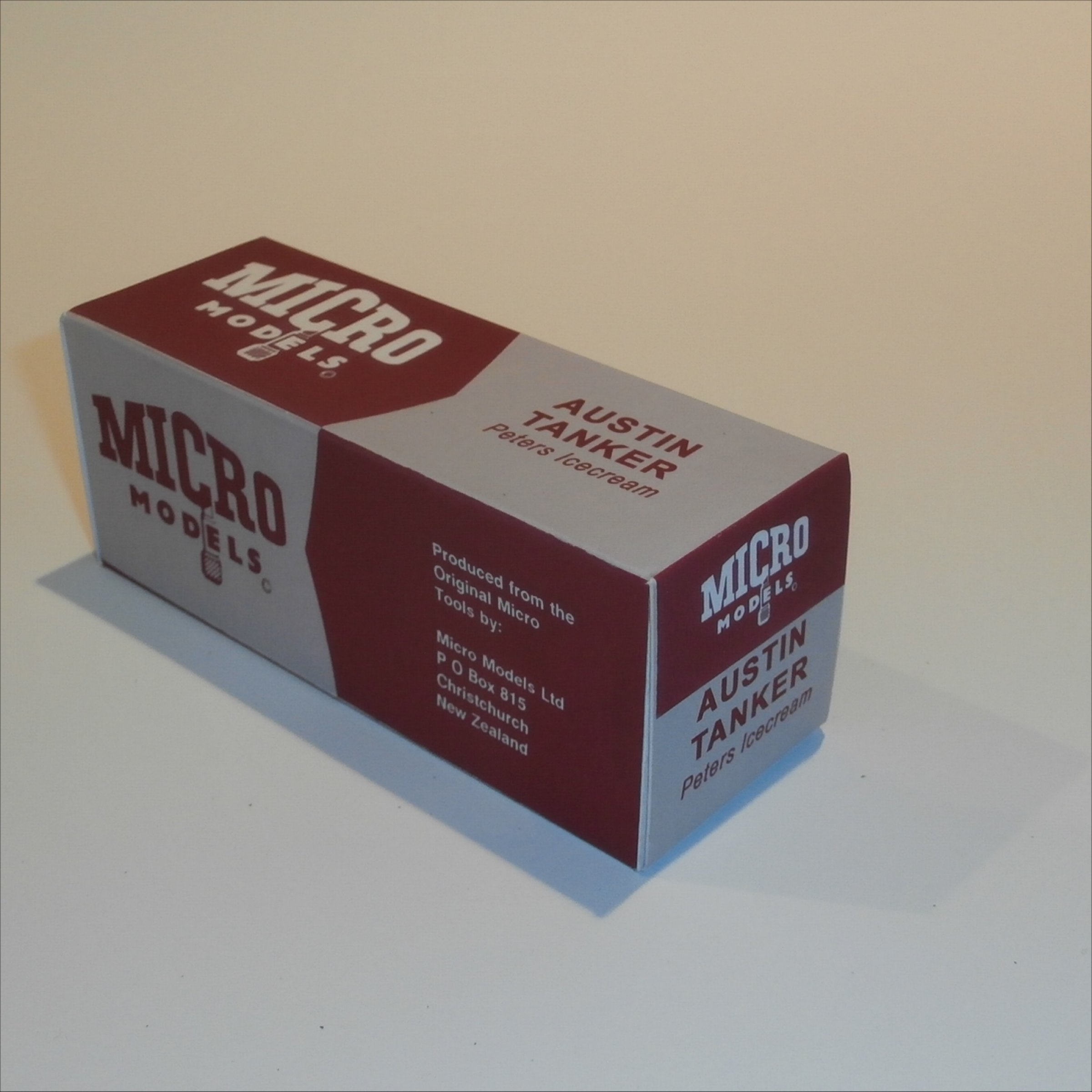Micro Models Brentoy Austin Tanker Truck Peters Icecream Repro Box