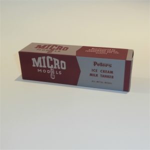 Micro Models G27 Commer Semi-Trailer Tanker "Peters Ice Cream" Reproduction Box