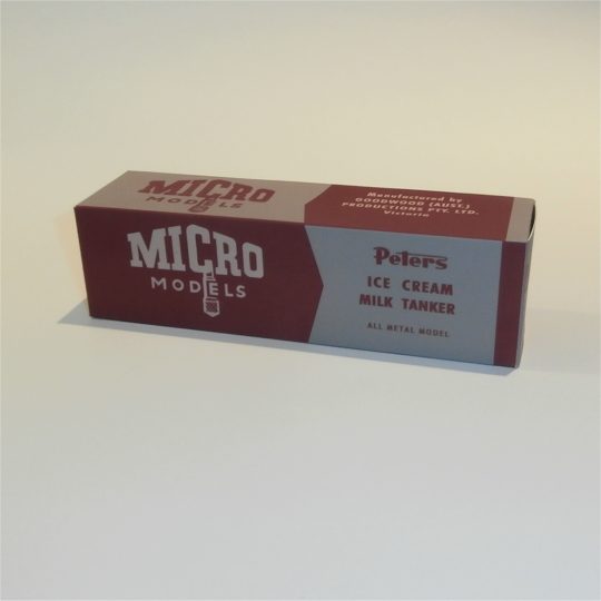 Micro Models G27 Commer Semi-Trailer Tanker "Peters Ice Cream" Reproduction Box