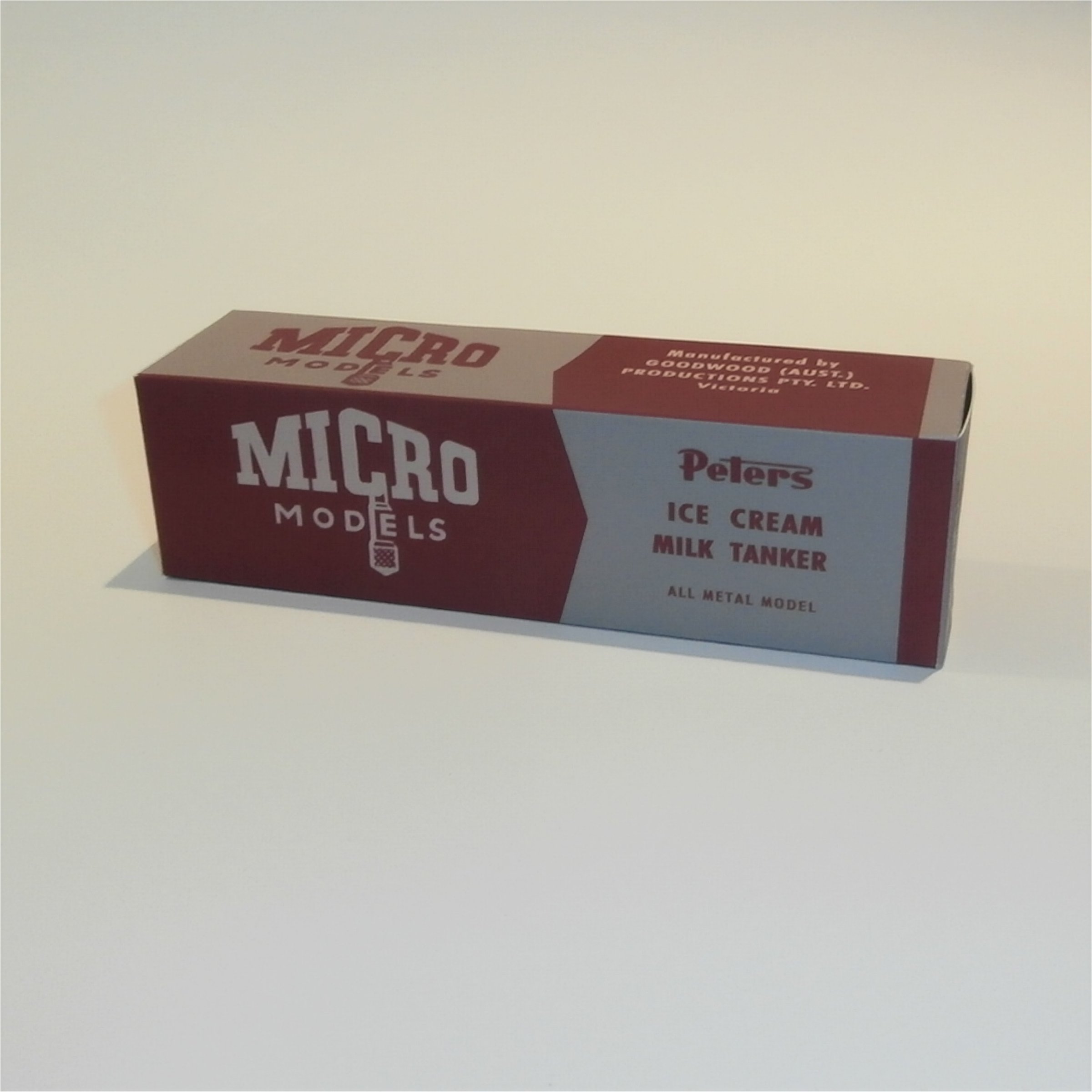 Micro Models G27 Commer Semi-Trailer Tanker "Peters Ice Cream" Reproduction Box