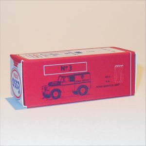 Morestone Esso Petrol Pump Series 3 AA Road Service Jeep Repro Box