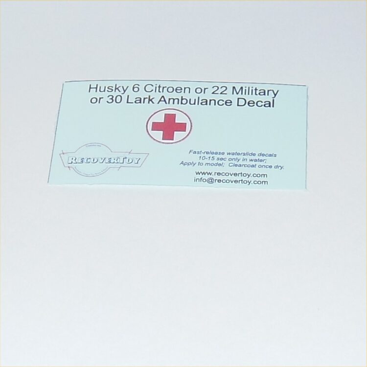 Corgi Juniors Husky 6 Citroen Civilian Ambulance Red Cross Decal
