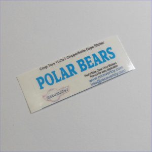 Corgi Toys 1123 Chipperfields Circus Animal Cage Trailer Polar Bears Sticker