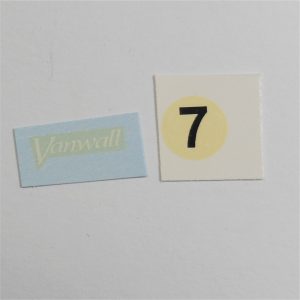 Corgi Toys 150 Vanwall Racing Car Logo with RN#7 Decal Set