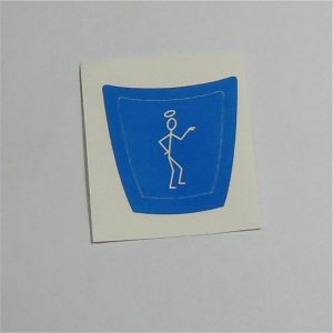 Corgi Toys  201 The Saint Volvo P1800 White Stick Figure Blue Bonnet Sticker