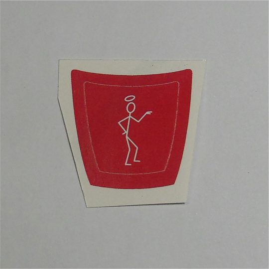 Corgi Toys 201 The Saint Volvo P1800 White Stick Figure Red Bonnet Sticker