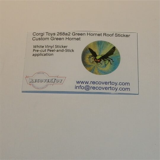 Corgi Toys 268 a2 Green Hornet Black Beauty Roof Sticker