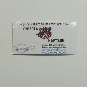 Corgi Toys 318 Lotus Elan Tiger in Your Tank Sticker