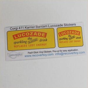 Corgi Toys  411 Karrier Bantam Lucozade Pre-cut Sticker Set