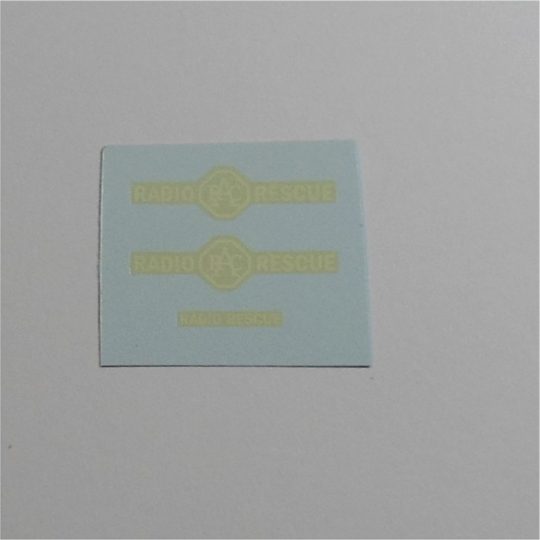 Corgi Toys 416 RAC Radio Rescue Land Rover Decals Tin Base with Headboard
