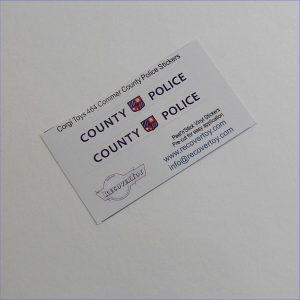 Corgi Toys  464 Commer County Police Van Stickers