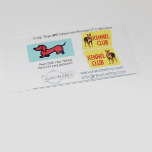 Corgi Toys  486 Chevrolet Impala Kennel Club Service Wagon Stickers