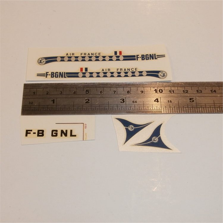 Dinky Toys 706 Vickers Viscount Airliner Air France Complete Decal Set