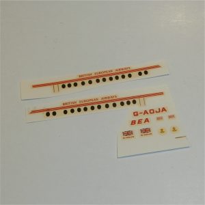 Dinky Toys 708 Vickers Viscount Airliner BEA Complete Decal Set