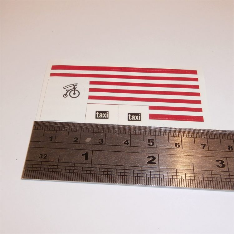 Dinky Toys 106b The Prisoner Mini Moke Sticker Set