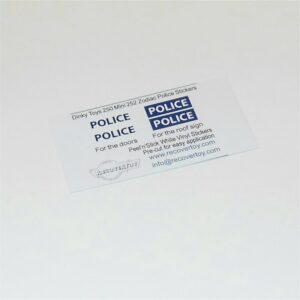 Dinky Toys 250 255 Mini Cooper Police Sticker Set