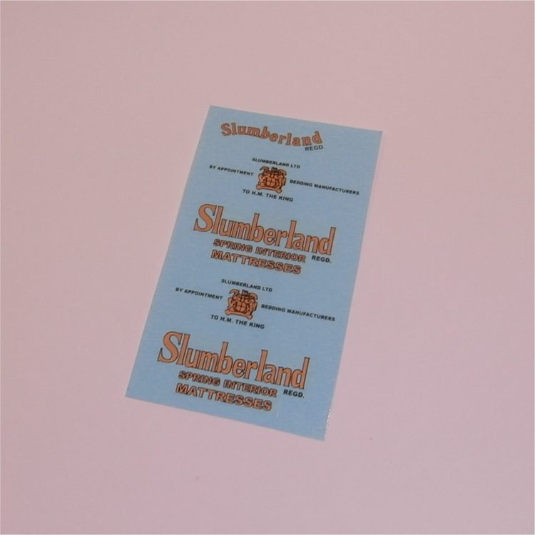 Dinky Toys 514 Guy Van Slumberland Decal Set