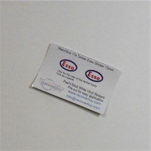 Matchbox Lesney 11a2 Esso Petrol Tanker 13mm Stickers