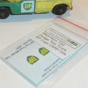 Matchbox Lesney 13 d Dodge Tow Truck Wrecker BP Early Decal Set