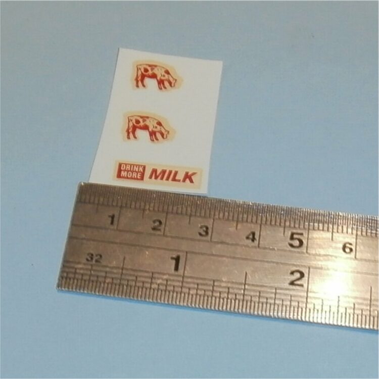 Matchbox Lesney 21 c2 Milk Delivery Van Cow Logo Decal Set