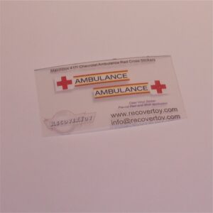 Matchbox Superfast 41 f1 Chevrolet Ambulance Red Cross Sticker Set