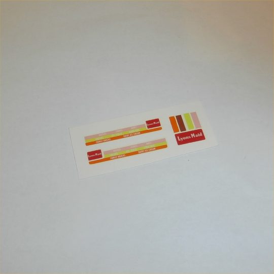 Matchbox Lesney 47b Commer Lyons Maid Icecream Decal Set