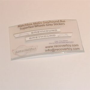 Matchbox Lesney 66d2s Greyhound Bus Grey Stickers Set