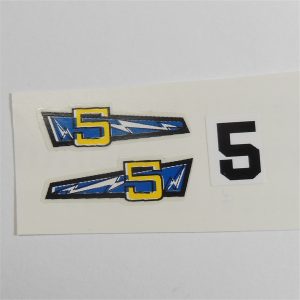Matchbox Lesney  7e Hairy Hustler Stripes RN#5 Sticker Set