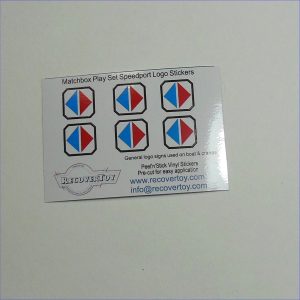 Matchbox Play Set PS-1 Container Port Harbor Speedport Logo Stickers Set