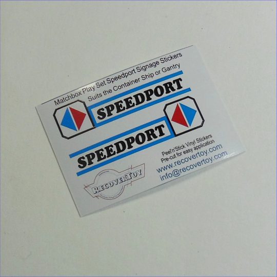 Matchbox Play Set PS-1 Container Port Harbor Speedport Stickers Set