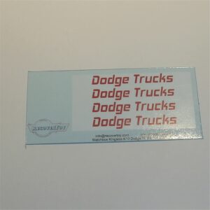 Matchbox Lesney Kingsize K 16a Dodge Twin Tipper Truck Decal Set