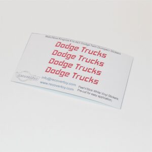 Matchbox Lesney Kingsize K 16a Dodge Twin Tipper Truck Sticker Set