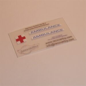 Matchbox Lesney King Size K 26a 63a Mercedes Ambulance Sticker Set