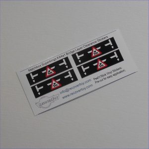 Matchbox Lesney King Size K 44a1s Berliet Bridge Layer Clearance Sticker Set