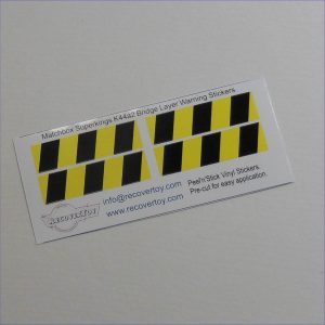 Matchbox Lesney King Size K 44a2 Berliet Bridge Layer Warning Sticker Set