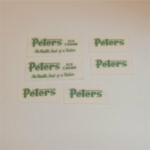 Micro Models Custom Peters Icecream Waterslide Decals for 1:43 Scale Vans