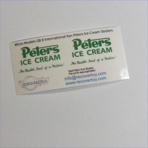 Micro Models GB 8 International Van Peters Ice Cream Sticker Set