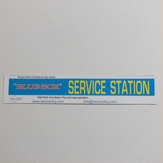 Blue-Box MG1d Garage Service Station Roof Billboard Banner Sticker