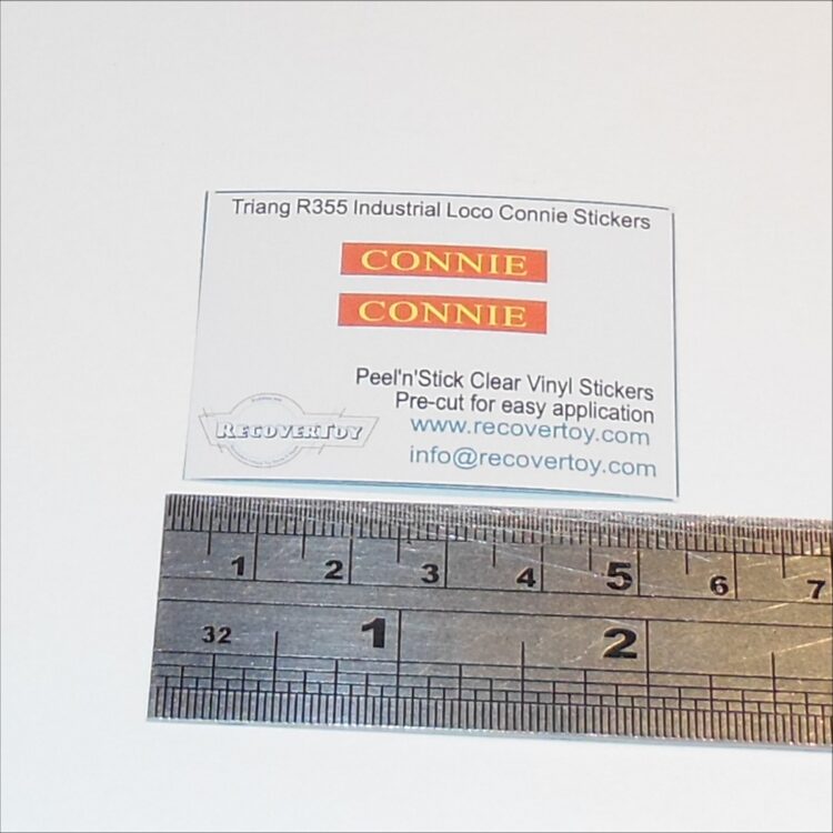 Triang Hornby R355 OO Gauge BR 0-4-0 Industrial Loco Connie Name Plate Sticker Set