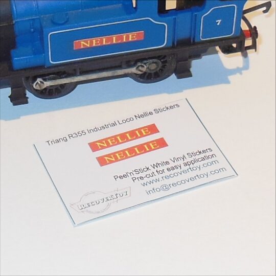 Triang Hornby R355 OO Gauge BR 0-4-0 Industrial Loco Nellie Name Plate Sticker Set