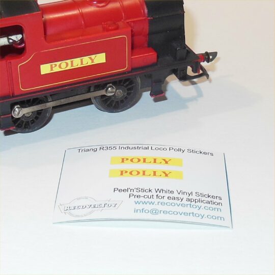 Triang Hornby R355 OO Gauge BR 0-4-0 Industrial Loco Polly Name Plate Sticker Set