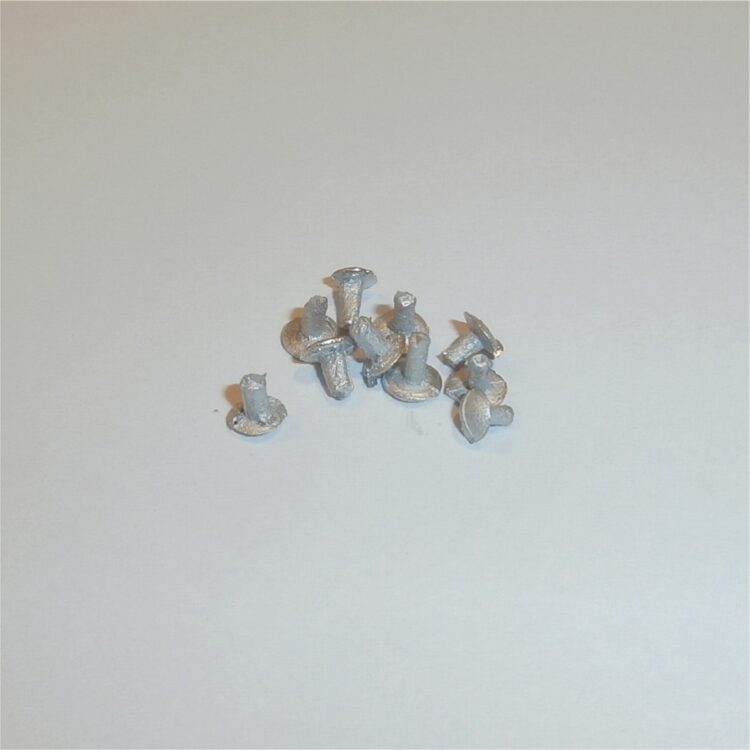 Corgi Toys Dinky Toys Restoration Metal Rivet Heads Small 10 Pack 2mm Head