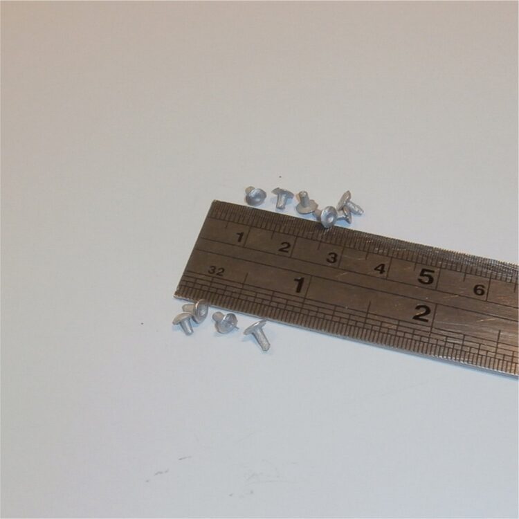 Corgi Toys Dinky Toys Restoration Metal Rivet Heads Small 10 Pack 2mm Head