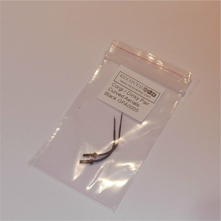 Scale Aerials 1:43 Pair of Curved Black Antennas