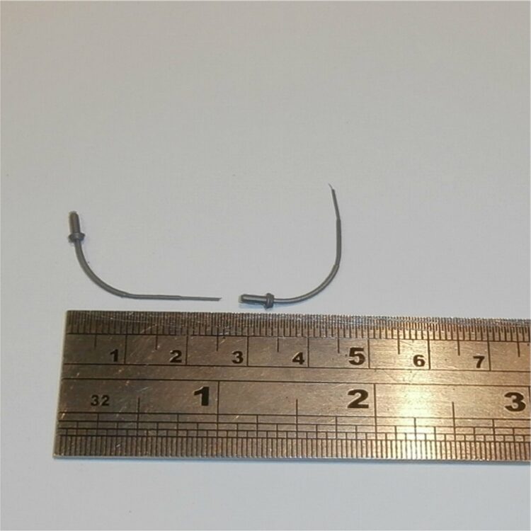 Scale Aerials 1:43 Pair of Curved Dark Grey Antennas