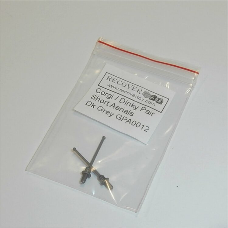 Scale Aerials 1:43 Pair of Short Dark Grey Antennas