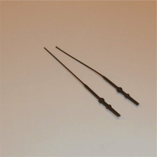 Scale Aerials 1:43 Pair of Whip Black Antennas Ball Base