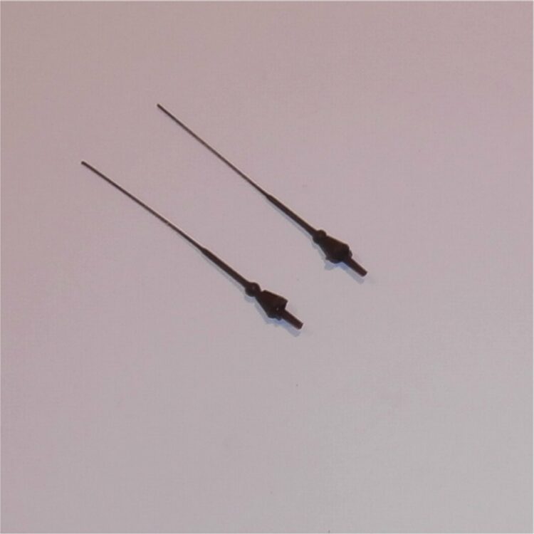 Scale Aerials 1:43 Pair of Whip Black Antennas Cone Base