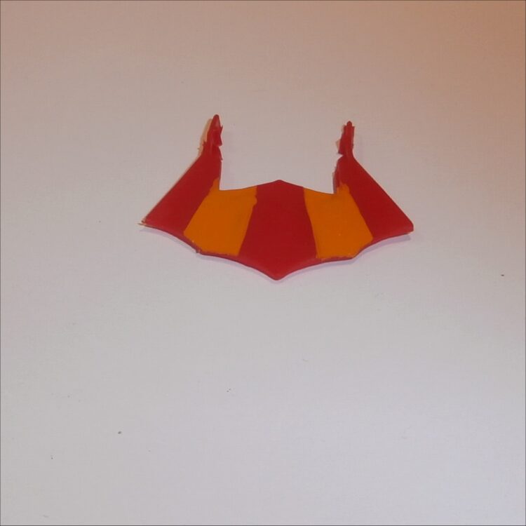 Corgi Toys 266 Chitty Chitty Bang Bang Front Fan Wing Red Plastic with Orange Veins