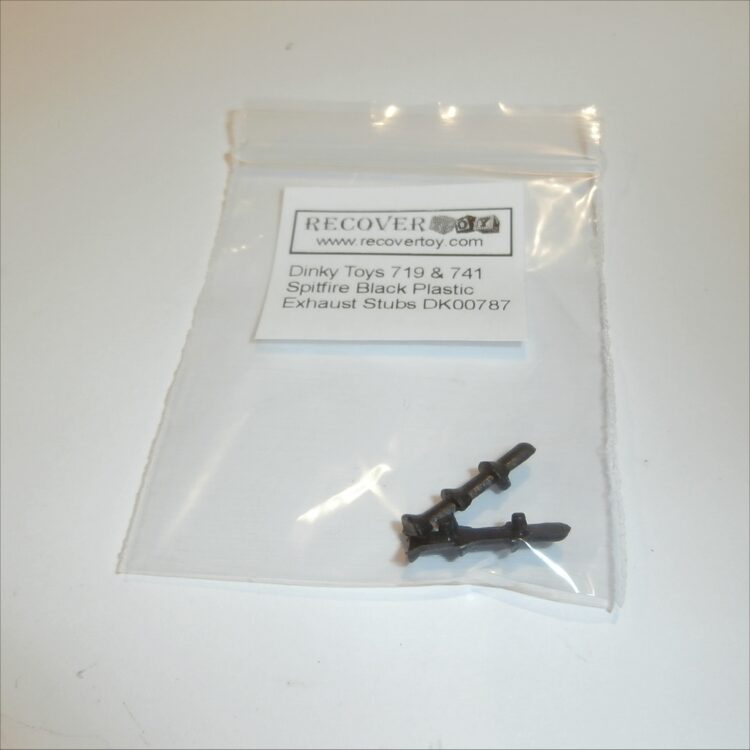 Dinky Toys 719 741 Spitfire MkII Black Pair of Plastic Exhaust Stubs